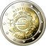 Netherlands 2 Euro 10 years of cash 2012 Proof KM# 315 NEDERLAND A.H. € 2002 2012 coin obverse
