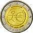 Netherlands 2 Euro 10th Anniversary of the Economic Monetary Union 2009 KM# 282 1999-2009 EMU NEDERLAND coin obverse