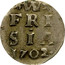 Netherlands 2 Stuivers West Friesia 1702 Rosette KM# 101 WEST FRISIA 1702 coin reverse