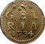 Netherlands 2 Stuivers Crowned Lion Gelderland Province 1734 Horse on mountain KM# 26.5 GEL RIA 1734 coin reverse