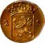 Netherlands 2 Stuivers Utrecht Province 1791 KM# 112a 2 S coin obverse