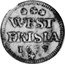 Netherlands 2 Stuivers West Friesland Province Standard Coinage WEST FRISIA 1677 coin reverse
