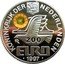 Netherlands 200 Euro Luxembourgish poet Michel Lentz 1997 X# 143 KONINKRIJK DER NEDERLANDEN. 200 EURO 1997 coin obverse