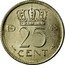 Netherlands 25 Cent Wilhelmina I 1948 KM# 178 19 48 25 CENT coin reverse