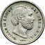 Netherlands 25 Cents William III 1890 Without dot after date KM# 81 25 CENTS 1890 coin reverse
