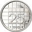 Netherlands 25 Cents Beatrix 1995 Proof KM# 204 25 CT 1998 coin reverse