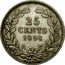 Netherlands 25 Cents Wilhelmina 1898 Halberd KM# 120.1 25 CENTS 1901 coin reverse