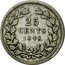 Netherlands 25 Cents Willem II 1848 Sword KM# 76 25 CENTS 1848 coin reverse