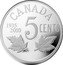Canada 5 Cents (75th Anniv of the 1st Canadian Silver Dollar) GEORGIVS V REX IMPERATOR ANNO REGNI XXV coin reverse