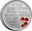 UK 5 Pounds Memorial Day. Piedfort 2021 Proof AT THE GOING DOWN OF THE SUN & IN THE MORNING WE WILL REMEMBER THEM coin reverse