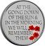 UK 5 Pounds Memorial Day 2021 AT THE GOING DOWN OF THE SUN & IN THE MORNING WE WILL REMEMBER THEM coin reverse