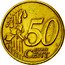 Netherlands 50 Euro Cent Beatrix 1st map 2002 KM# 239 50 EURO CENT LL coin reverse