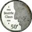 Netherlands 50 Guldens 25th Wedding Anniversary Beatrix & Claus 1991 Note: 60,000 pieces melted KM# 215 1966 BEATRIX CLAUS 50 G 1991 coin reverse