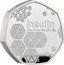 UK 50 Pence Insulin. Piedfort 2021 Proof INSULIN C257 H383 N65 O77 S6 IDLT coin reverse