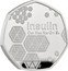 UK 50 Pence Insulin 2021 Proof INSULIN C257 H383 N65 O77 S6 IDLT coin reverse