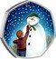 UK 50 Pence Snowman 2021 Proof  coin reverse