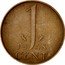 Netherlands Cent Wilhelmina 1948 KM# 175 19 1 48 CENT coin reverse