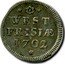 Netherlands Duit Friesland Crowned Arms 1702 KM# 100a WEST FRISIAE 1702 coin reverse