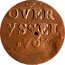 Netherlands Duit Crowned Arms of Overyssel 1703 KM# 70 OVER YSSEL 1702 coin reverse