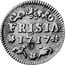 Netherlands Duit Rampant Lion Friesland 1717 KM# 80a FRISIA 1717 coin reverse