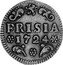 Netherlands Duit Rampant Lion 1724 KM# 80 FRISIA 1724 coin reverse
