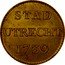 Netherlands Duit 1739 KM# 91d Utrecht Province Standard Coinage STAD UTRECHT 1739 coin reverse