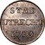 Netherlands Duit 1739 KM# 91a Utrecht Province Standard Coinage STAD UTRECHT 1739 coin reverse