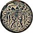 Netherlands Duit Crowned Coat of Arms of Gelderland 1755 KM# 88 IN DEO SP NOS coin obverse