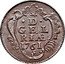 Netherlands Duit Crowned Arms of Gelderland 1761 KM# 93a D GEL RIÆ 1761 coin reverse