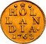 Netherlands Duit Standing Lion 1763 KM# 80c coin reverse