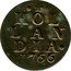 Netherlands Duit Standing Lion 1766 KM# 80 HOL LAN DIA 1766 coin reverse