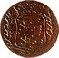 Netherlands Duit Crowned Coat of Arms 1780 Rosette KM# 145 coin obverse