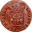 Netherlands Duit Crowned Arms of Gelderland 1786 KM# 105 INDEO EST SPES NOSTRA coin obverse