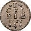Netherlands Duit Crowned Coat of Arms of Gelderland 1756 KM# 91a D G E L R I Æ 1756 coin reverse