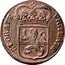 Netherlands Duit (Overijssel Province Coat of Arms) KM# 102a ET ORATE VIGILATE coin obverse