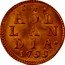 Netherlands Duit (Standing Lion) KM# 80b HOL LAN DIA coin reverse
