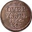 Netherlands Duit (Overijssel Province Coat of Arms) KM# 102a OVER YSSEL 1766 coin reverse