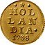 Netherlands Stuiver Bezemstuiver 1738 KM# 91a HOL LAN DIA. 1738 coin reverse