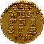 Netherlands Stuiver 1738 Turnip KM# 120a West Friesland Province Standard Coinage WEST FRI SIAE 1738 coin reverse