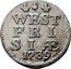 Netherlands Stuiver Bezemstuiver 1739 Turnip KM# 120 WEST FRI SIAE 1739 coin reverse