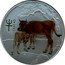 Australia 1 Dollar Lunar Chinese Ox Zodiac Colorized 2021 OX 2021 coin reverse