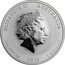 Australia 1 Dollar (Year of the Dog Coin with Lion Privy) ELIZABETH II AUSTRALIA 1 DOLLAR 1 OZ 9999 AG 2018 coin obverse