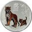 Australia 1 Dollar Year of the Tiger Coloured 2022 P TIGER 2022 coin reverse