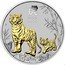 Australia 1 Dollar Year of the Tiger- Gilded 2022 P 虎 TIGER 2022 P JM coin reverse