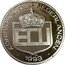 Netherlands ECU 100th Anniversary Dutch Queens on the throne 1993 Proof KONINKRIJK DER NEDERLANDEN 1993 coin obverse