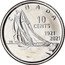 Canada 10 Cents 100th Anniversary of Bluenose 2021 CANADA 10 CENTS 1921 2021 YB coin reverse