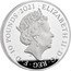 UK 10 Pounds (Gothic Crown Quartered Arms) ELIZABETH II D G REG F D 10 POUNDS 2021 JC coin obverse