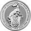 UK 100 Pounds (Elizabeth II White Greyhound of Richmond) WHITE GREHOUND OF RICHMOND 1 OZ FINE PLATINUM 999.5 2022 JC coin reverse