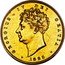 UK 2 Pounds (George IV Uniface Pattern - reverse empty) GEORGIUS IV DEI GRATIA 1825 coin obverse