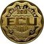 Netherlands 200 Ecu (Constantijn and Christian Huygens) X# 19.2 DE NEDER - LANDEN 200 ECU 1989 coin obverse